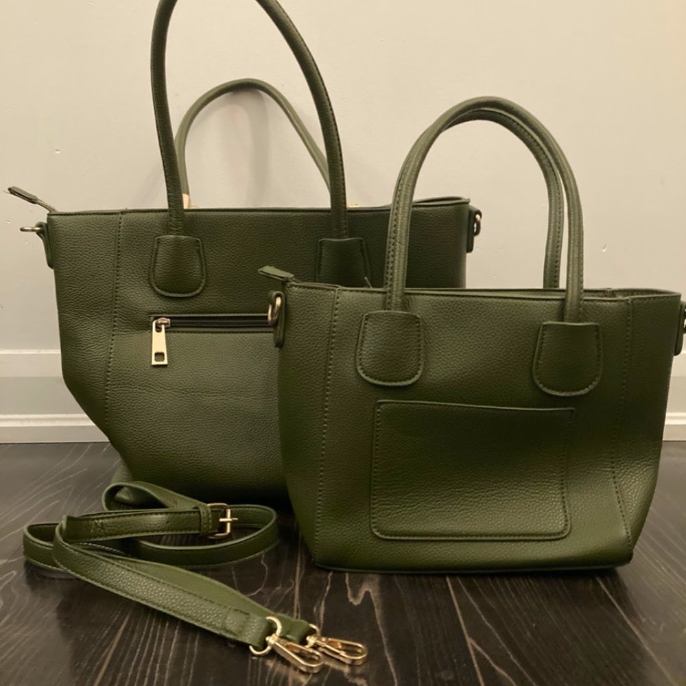 Green 2 Piece Handbag Set